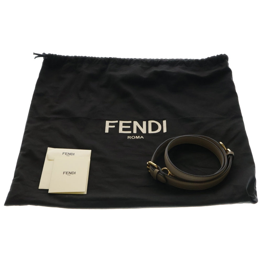 FENDI(フェンディ) ピーカブー アイシーユー ミディアム 2WAY レザー ショルダーバッグ ハンドバッグ ベージュ レディース 8BN321