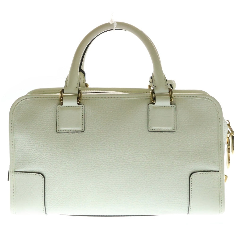 LOEWE(ロエベ) アマソナバック28 ハンドバッグミニバッグ ホワイト ゴールド金具 レザー