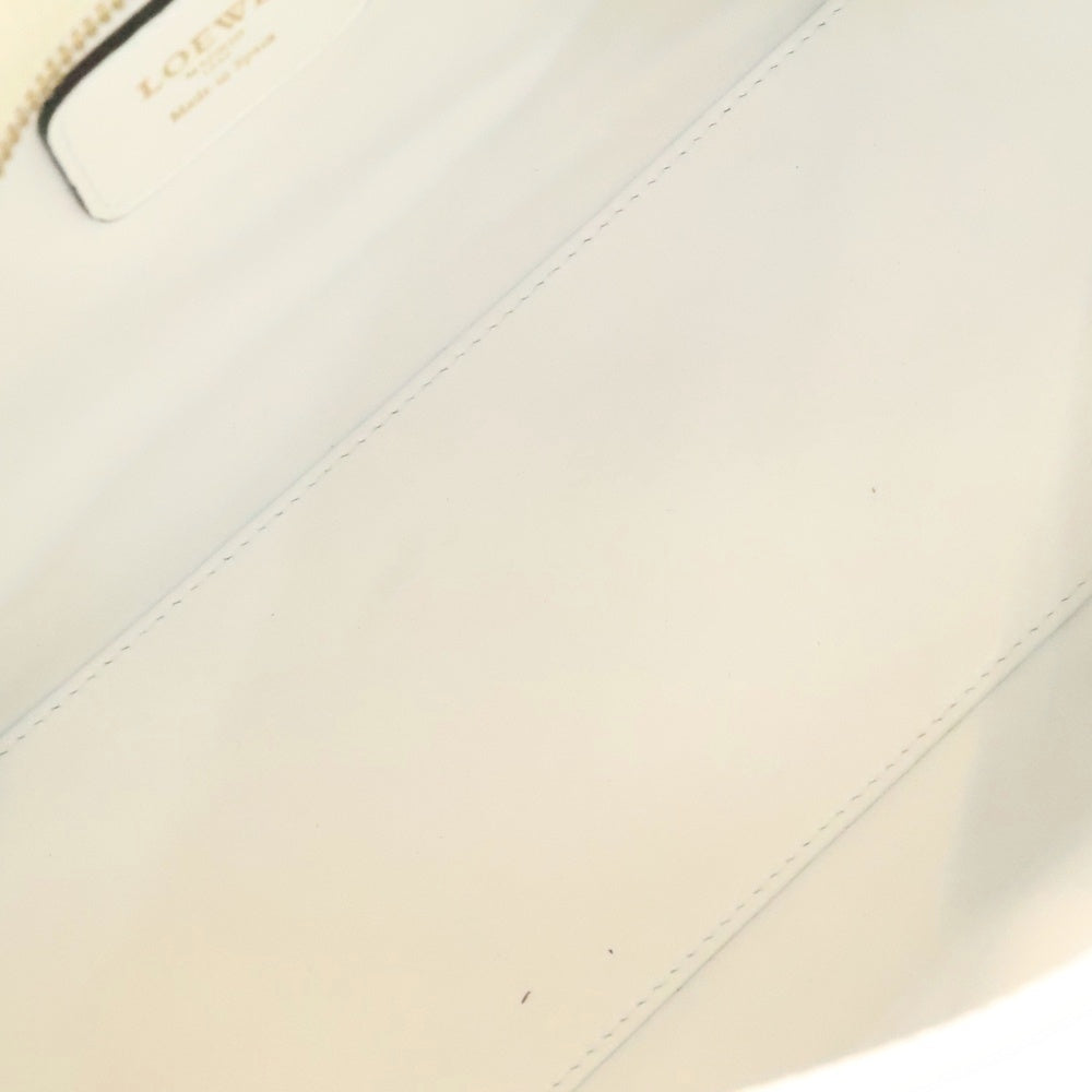 LOEWE(ロエベ) アマソナバック28 ハンドバッグミニバッグ ホワイト ゴールド金具 レザー