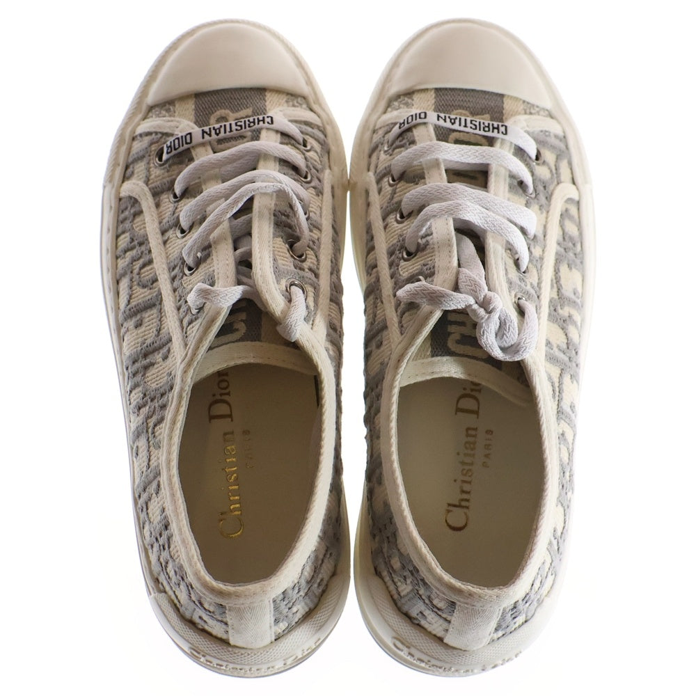 Christian Dior(クリスチャンディオール) Walk'n'Dior ウォーキン ディオール トロッター柄 オブリーク キャンバス ローカットシューズ スニーカー ホワイト/グレー レディース KCK211OBE S33G