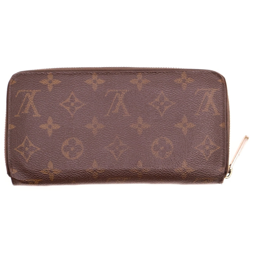 LOUIS VUITTON(ルイヴィトン) モノグラム ジッピーウォレット ロングウォレット 長財布 カードケース ブラウン ゴールド金具 PVC M42616