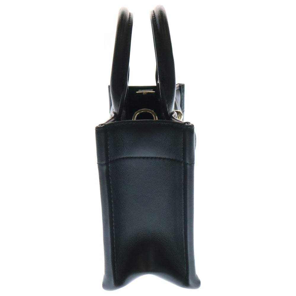 Christian Dior(クリスチャンディオール) Book Tote mini ブックトートミニ マクロカナージュ 2WAY レザーハンドバッグ ショルダーバッグ ブラック レディース S5573OWHP_M900