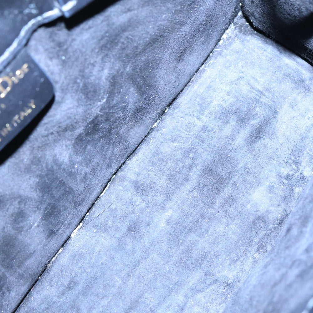 Christian Dior(クリスチャンディオール) Book Tote mini ブックトートミニ マクロカナージュ 2WAY レザーハンドバッグ ショルダーバッグ ブラック レディース S5573OWHP_M900