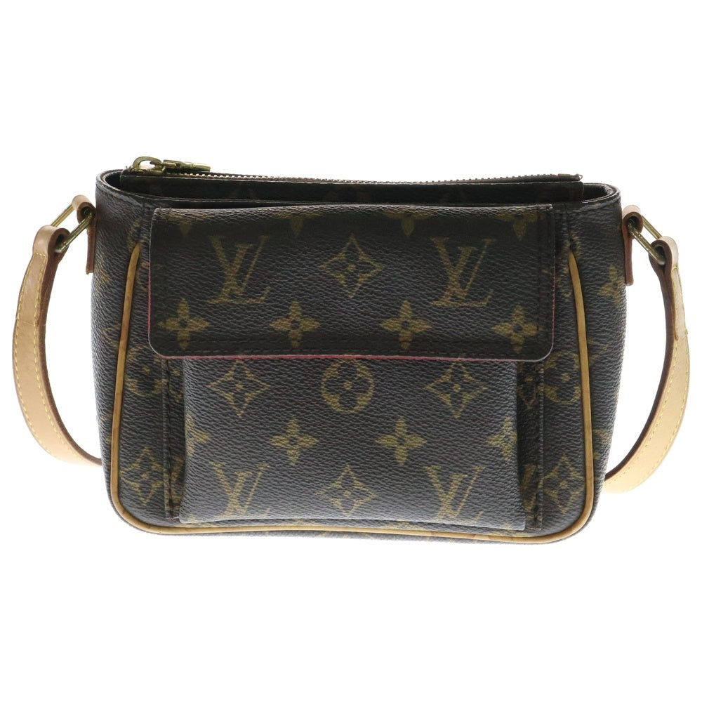 LOUIS VUITTON(ルイヴィトン) モノグラム ヴィバシテPM ショルダーバッグ ミニバッグ ブラウン レザー×PVC ゴールド金具 M51165