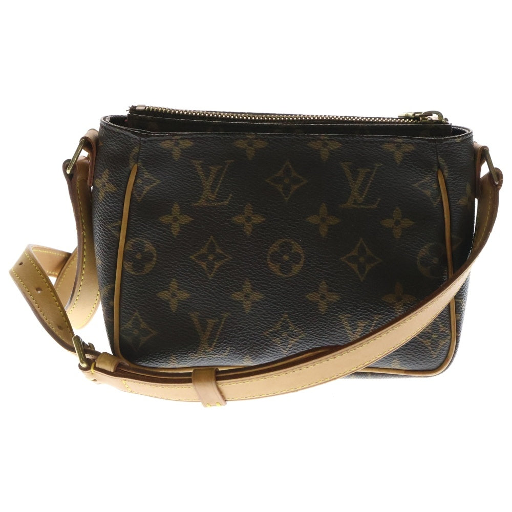 LOUIS VUITTON(ルイヴィトン) モノグラム ヴィバシテPM ショルダーバッグ ミニバッグ ブラウン レザー×PVC ゴールド金具 M51165