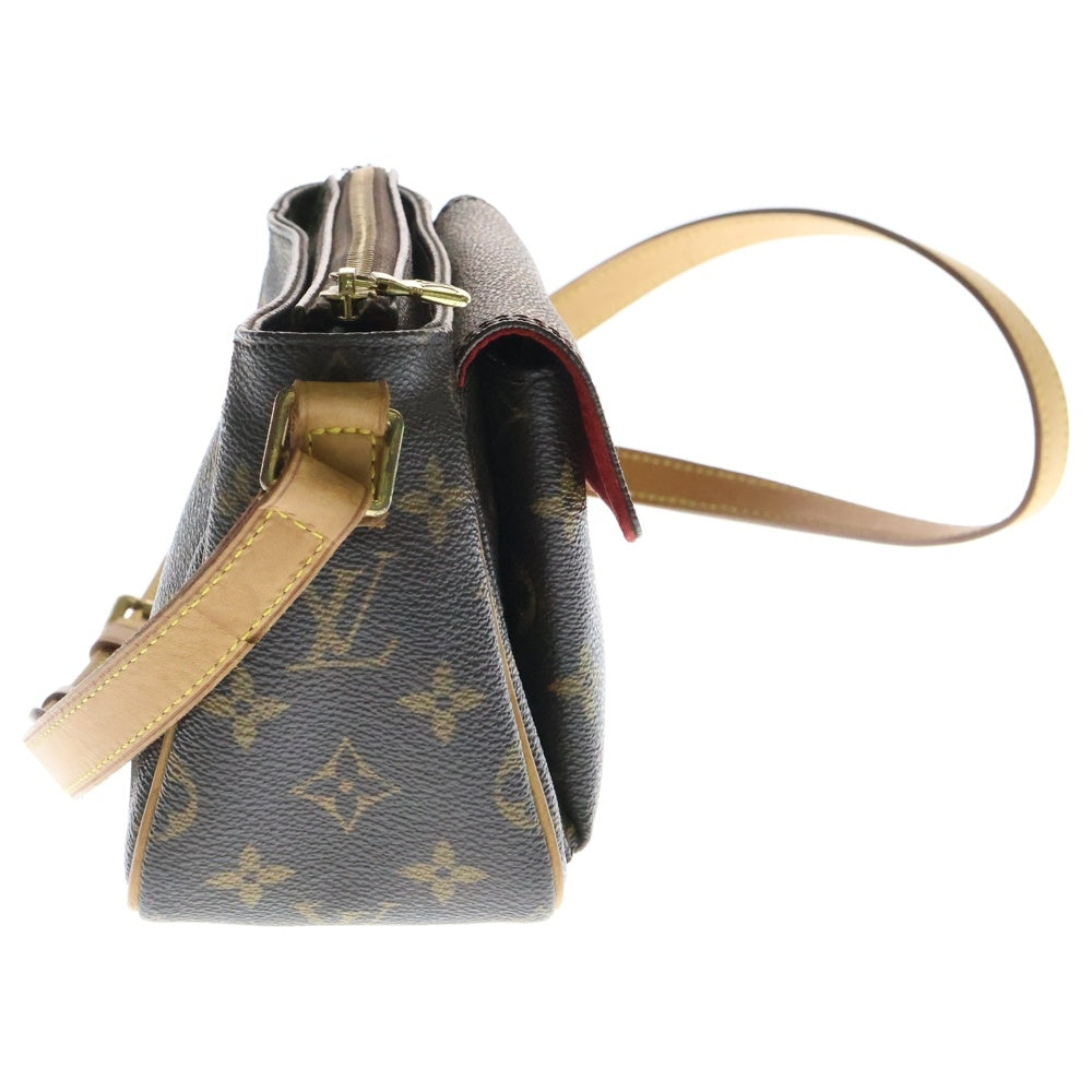 LOUIS VUITTON(ルイヴィトン) モノグラム ヴィバシテPM ショルダーバッグ ミニバッグ ブラウン レザー×PVC ゴールド金具 M51165