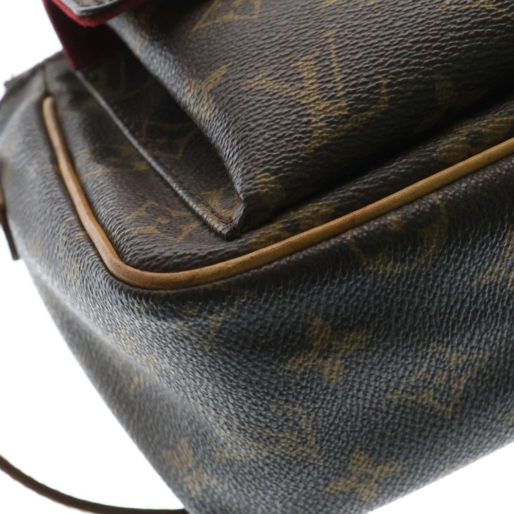 LOUIS VUITTON(ルイヴィトン) モノグラム ヴィバシテPM ショルダーバッグ ミニバッグ ブラウン レザー×PVC ゴールド金具 M51165
