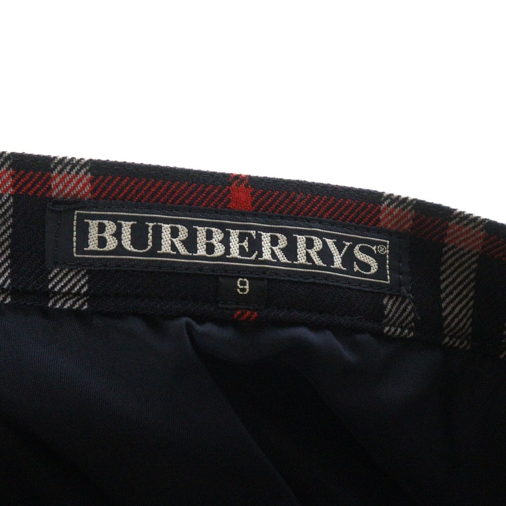 BURBERRY(バーバリー) ノバチェック 総柄 プリーツ ミディアム フレアスカート ネイビー レディース FXA03-007
