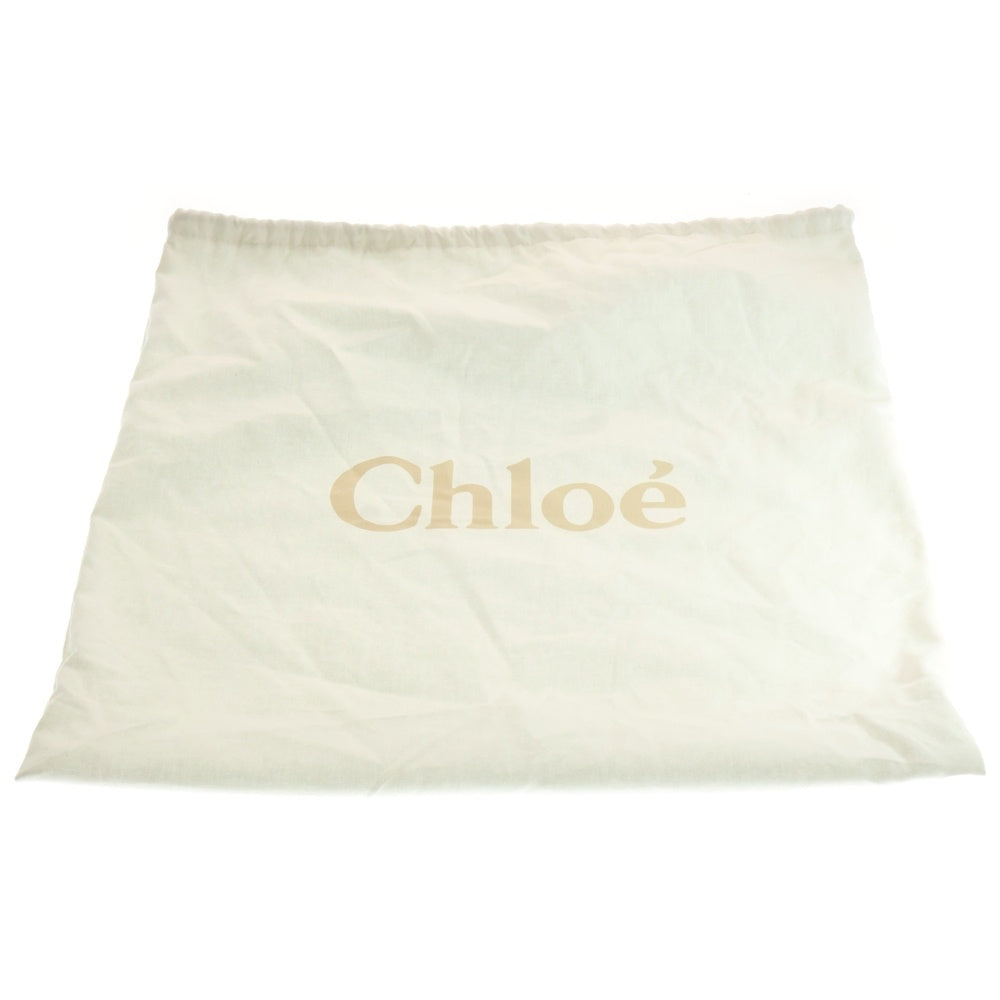 Chloe(クロエ) クロエ ウッディ トートバッグ ハンドバッグ ミディアム アイボリー×ブラウン キャンバス×レザー