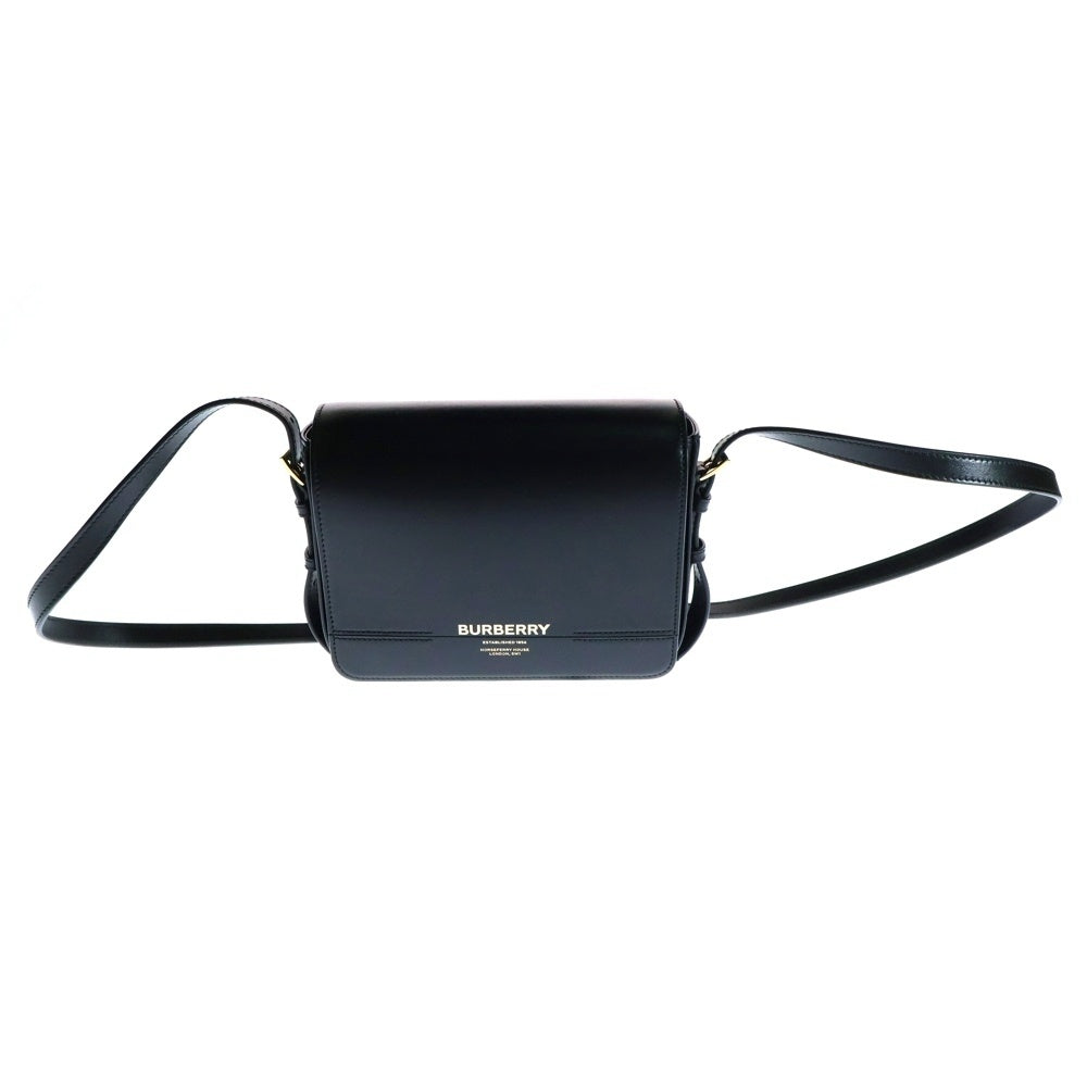 BURBERRY(バーバリー) Small Leather Grace Bag ロゴレザーショルダーバッグ ブラック 8011972