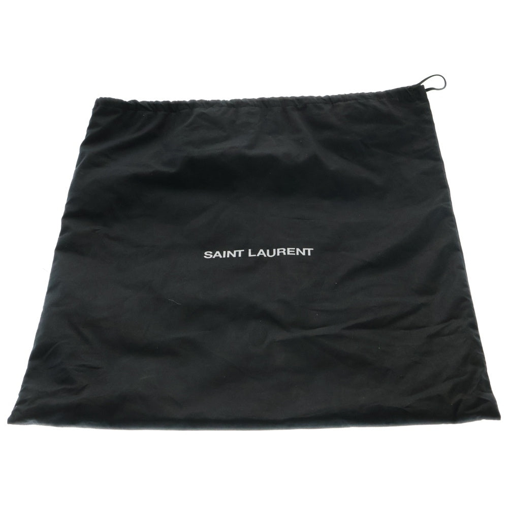 SAINT LAURENT PARIS(サンローランパリ) リュックサック バックパック ブラック×カーキ ナイロン シルバー金具