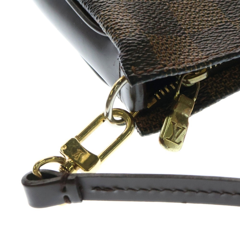 LOUIS VUITTON(ルイヴィトン) ダミエ ナヴォナ ワンショルダーバッグ ミニバッグ ハンドバッグ ブラウン ゴールド金具 レザー×PVC N51983