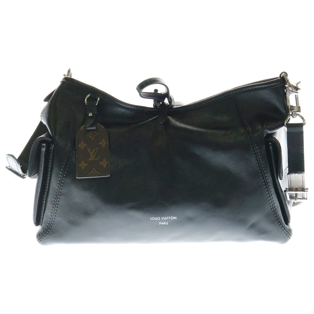 LOUIS VUITTON(ルイヴィトン) モノグラム×レザー キャリーオールカーゴ バイブ PM M24861 ブラック レザー ICタイプ ワンショルダーバッグ