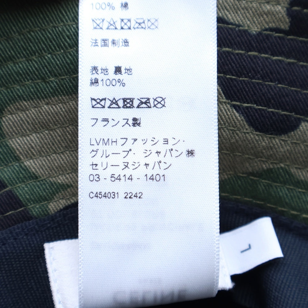 CELINE(セリーヌ) バケットハット 迷彩 カモフラージュ 帽子 グリーン