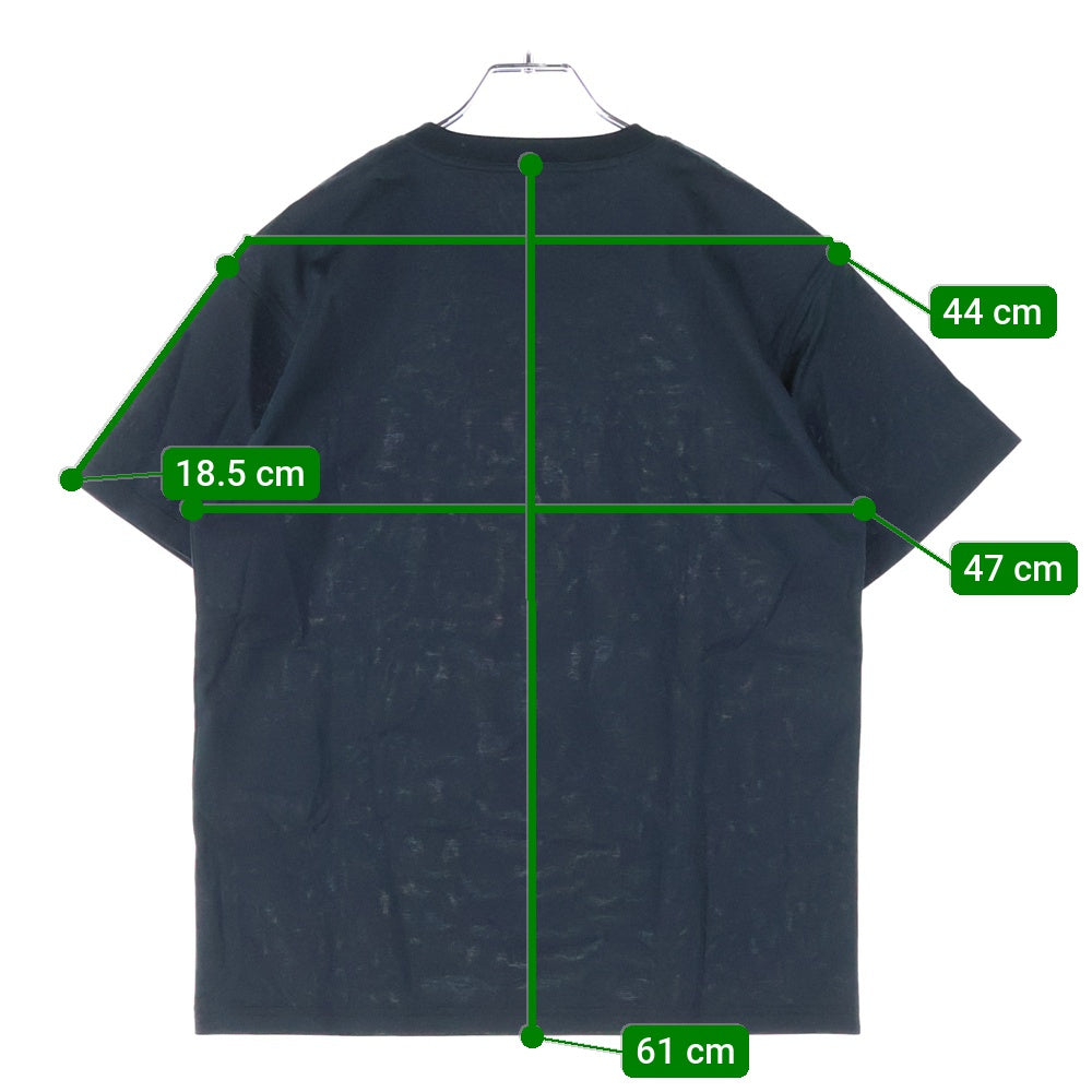 HERMES(エルメス) ツイルレーヌ チェーンプリント クルーネック 半袖Tシャツ カットソー ブラック