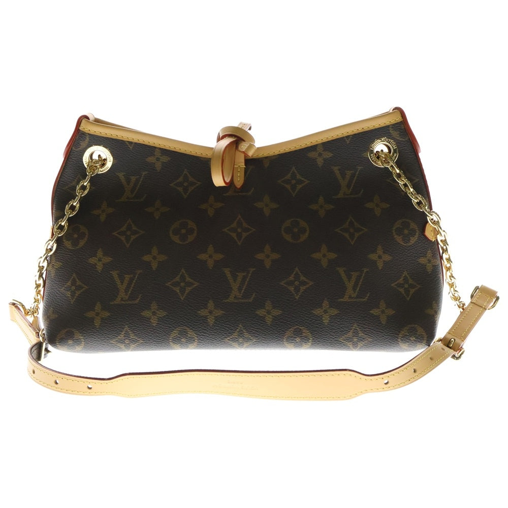 LOUIS VUITTON(ルイヴィトン) モノグラム キャリーオールBB レザーチェーンショルダーバッグ ブラウン レディース M13014