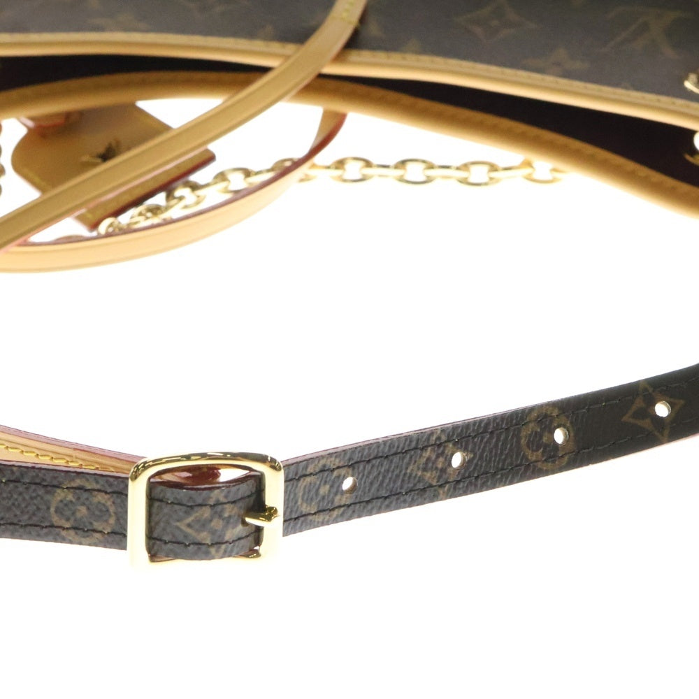 LOUIS VUITTON(ルイヴィトン) モノグラム キャリーオールBB レザーチェーンショルダーバッグ ブラウン レディース M13014