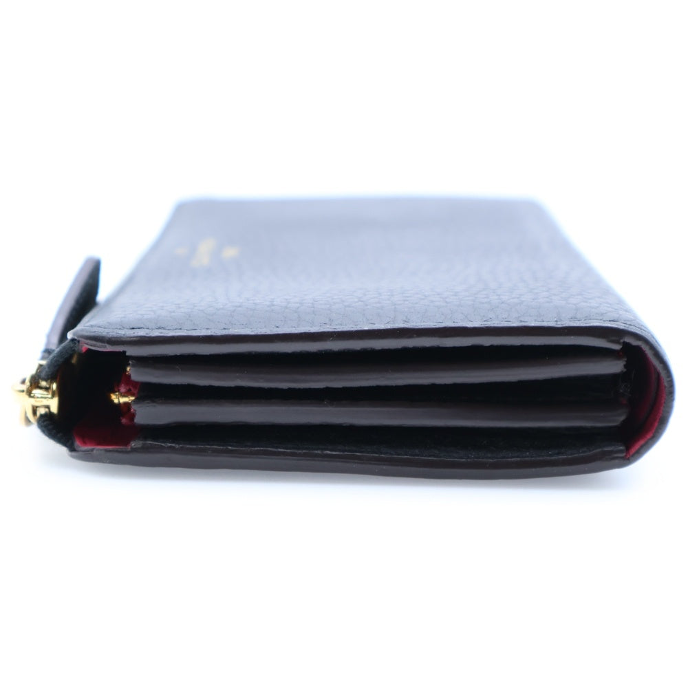 LOUIS VUITTON(ルイヴィトン) ラウンドジッパー ロングウォレット カードケース 長財布 ブラック×ピンク ゴールド金具 レザー M63102
