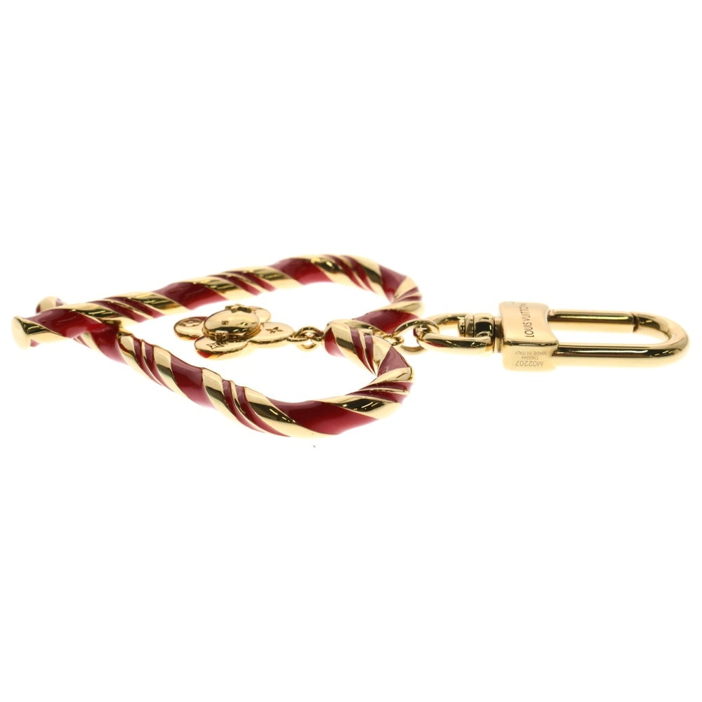 LOUIS VUITTON(ルイヴィトン) バッグチャーム・ヴィヴィエンヌ キャンディケイン バッグチャーム キーリング キーホルダー ゴールド×レッド M02207