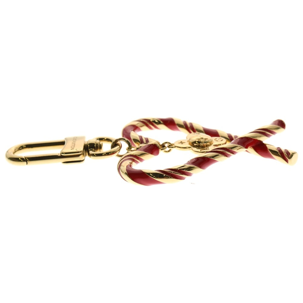 LOUIS VUITTON(ルイヴィトン) バッグチャーム・ヴィヴィエンヌ キャンディケイン バッグチャーム キーリング キーホルダー ゴールド×レッド M02207