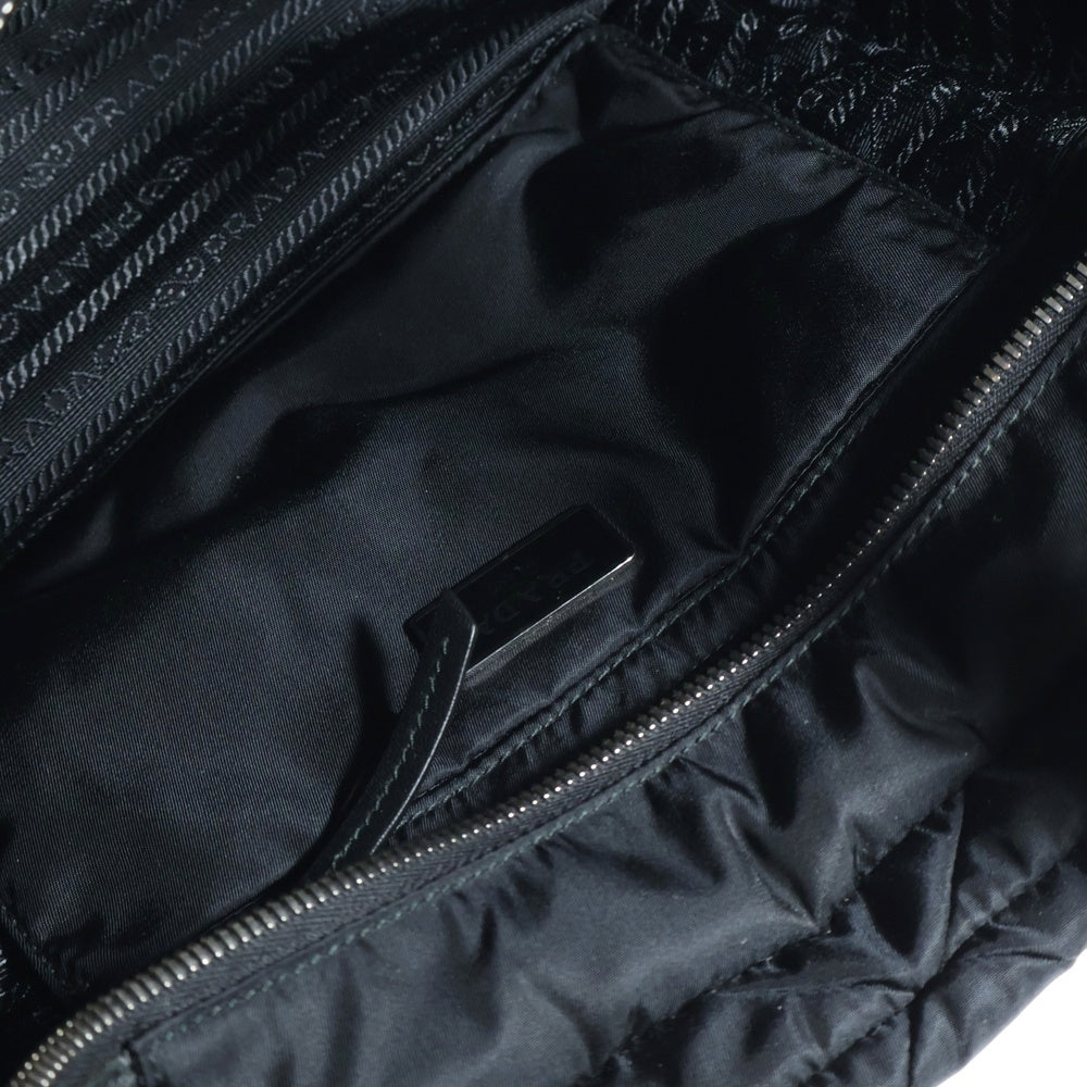 PRADA(プラダ) ミニパデッド 2WAY ハンドバッグ ショルダーバッグ ナイロン×レザー ブラック 1BG436
