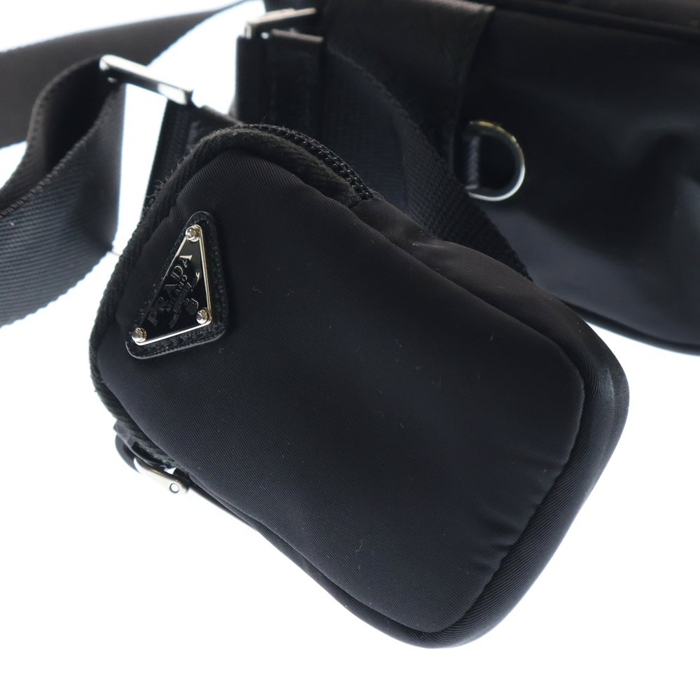 PRADA(プラダ) テスート ショルダーバッグ ブラック ナイロン クロスボディ トライアングルロゴ 1BC167
