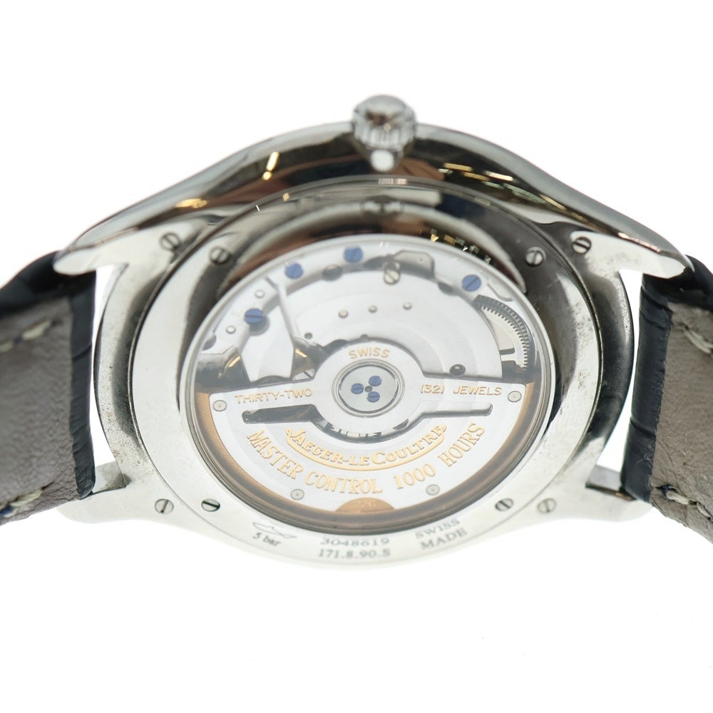 JAEGER-LECOULTRE(ジャガールクルト) 171.8.90.S マスターウルトラスリム シルバー文字盤 SS×レザー/AT ステンレス 自動巻き