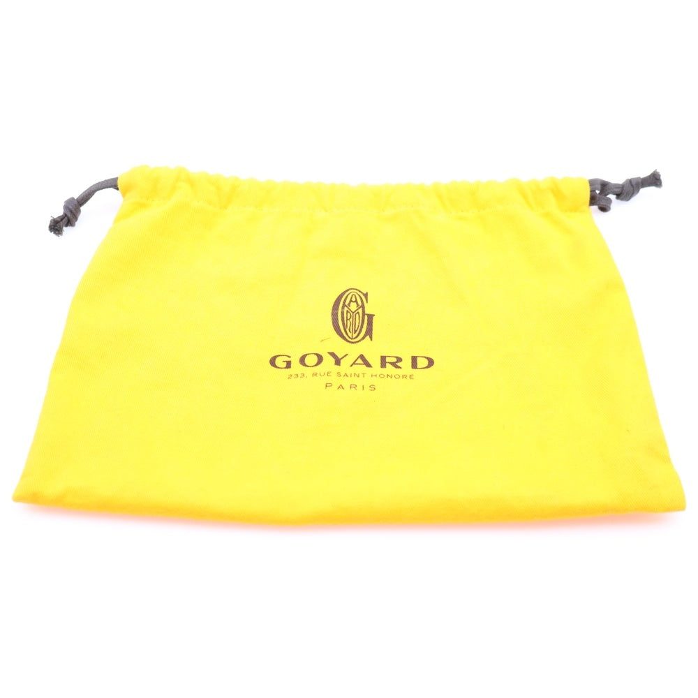 GOYARD(ゴヤール) プリュメ PVCコーティングキャンバス レザー ポーチ ウォレット ショルダーバッグ ポシェット シルバー金具 グレー