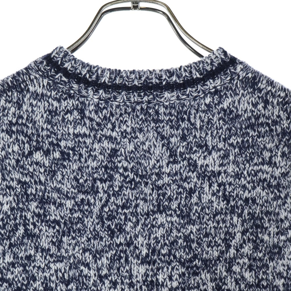 Christian Dior(クリスチャンディオール) Vネック カシミヤ混 ウール バックロゴ ニットベスト ネイビー 054T01AM303