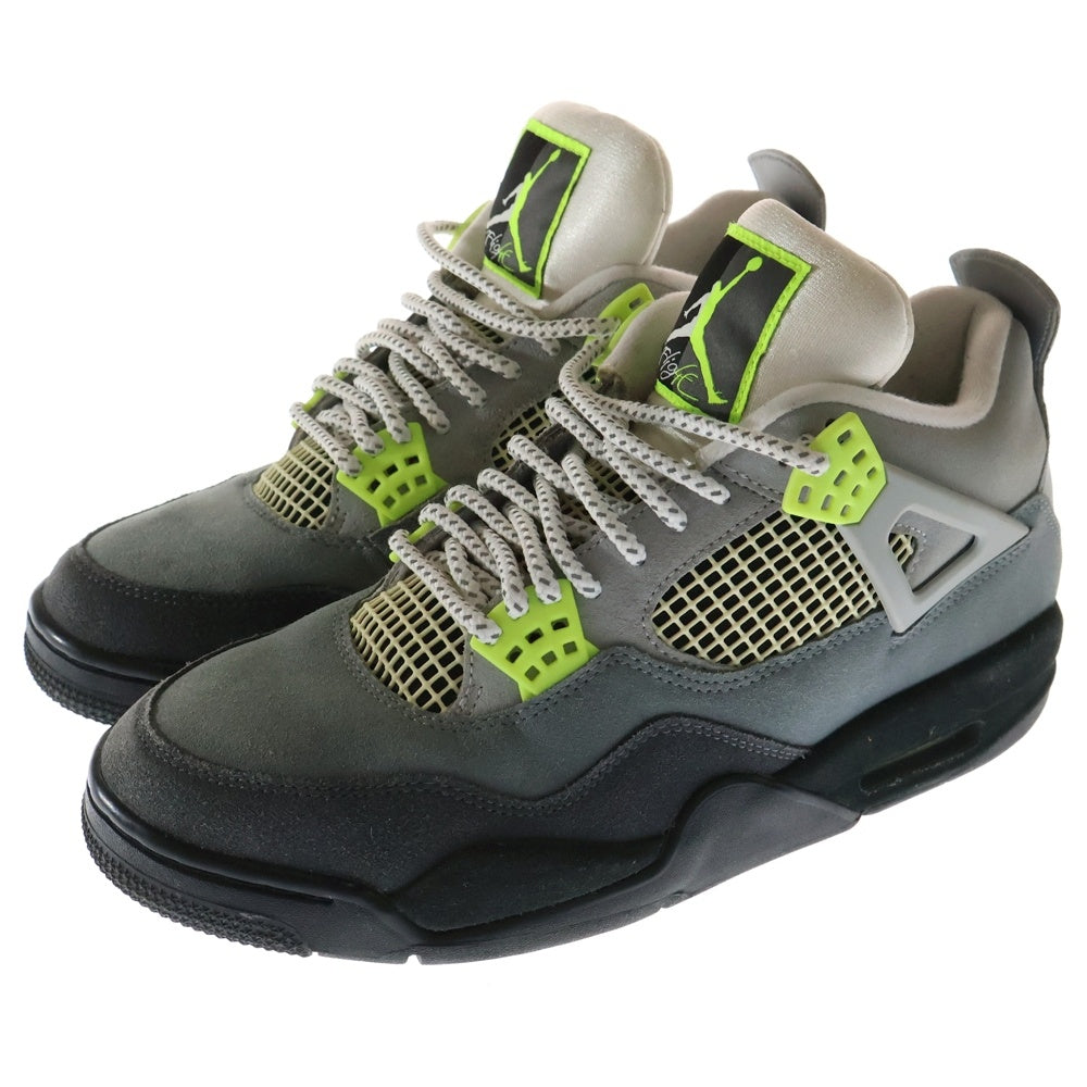 NIKE(ナイキ) AIR JORDAN 4 RETRO LE NEON エアジョーダン4 レトロ ネオン ハイカットスニーカー イエロー/グレー US9.5/27.5cm CT5342-007
