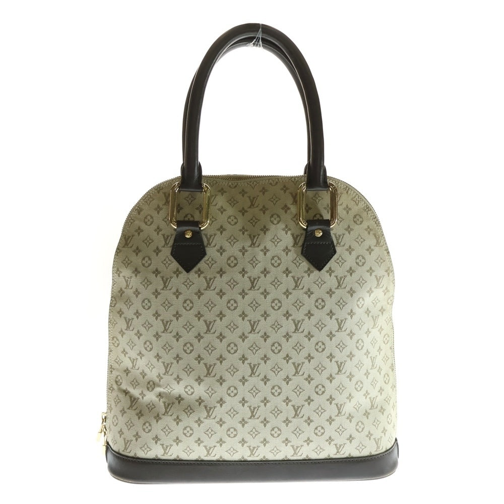 LOUIS VUITTON(ルイヴィトン) モノグラムミニ トートバック ハンドバッグ アイボリー×ブラウン キャンバス×レザー ゴールド金具 M92203