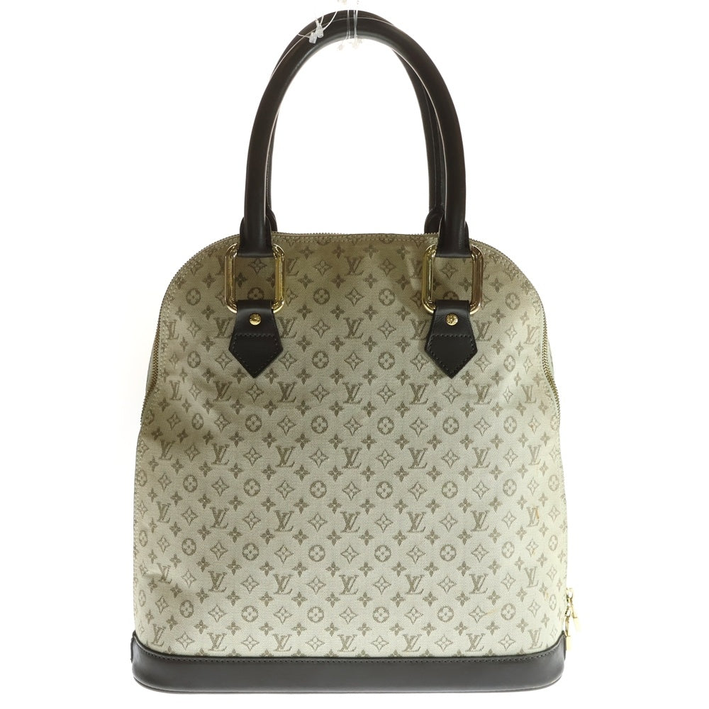 LOUIS VUITTON(ルイヴィトン) モノグラムミニ トートバック ハンドバッグ アイボリー×ブラウン キャンバス×レザー ゴールド金具 M92203