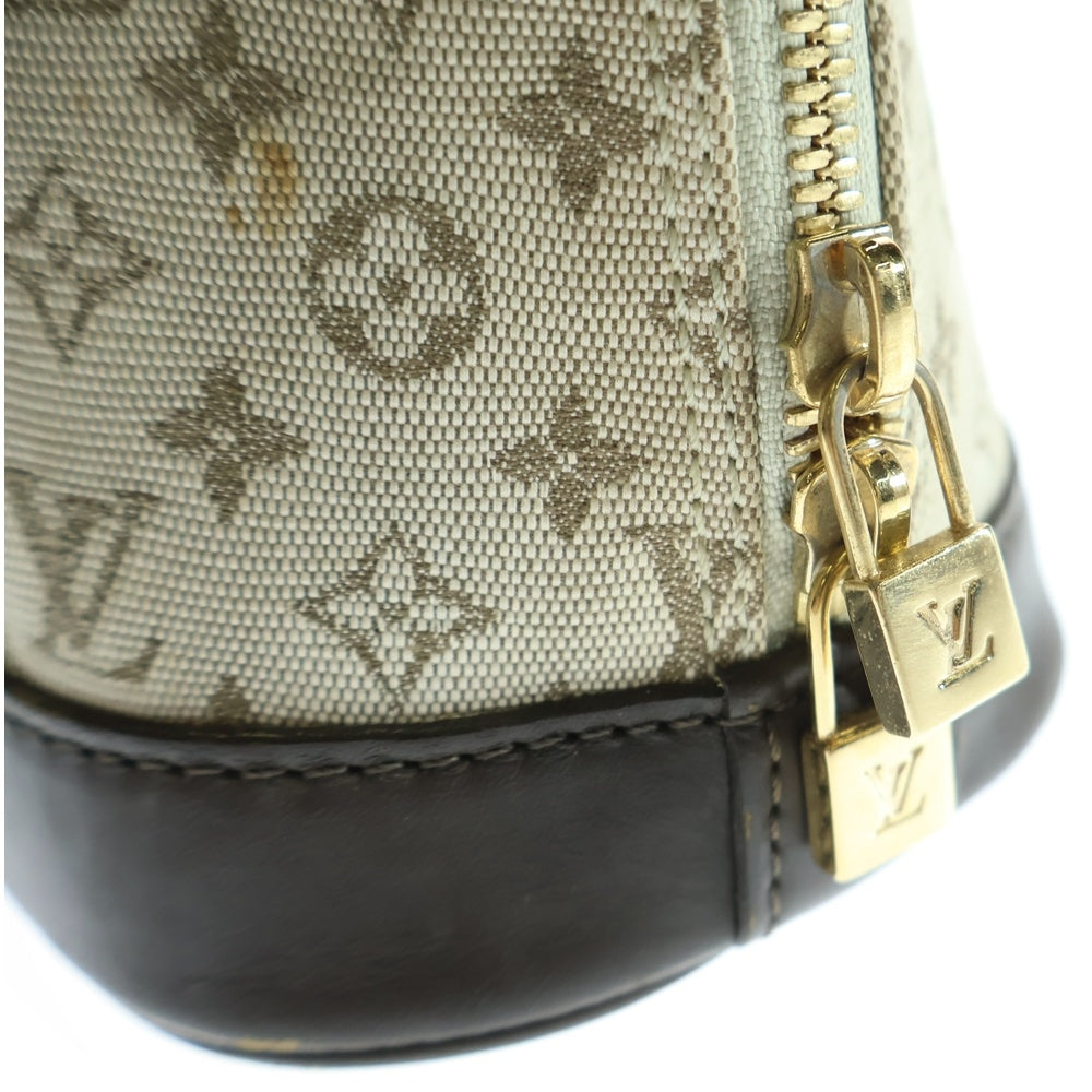 LOUIS VUITTON(ルイヴィトン) モノグラムミニ トートバック ハンドバッグ アイボリー×ブラウン キャンバス×レザー ゴールド金具 M92203