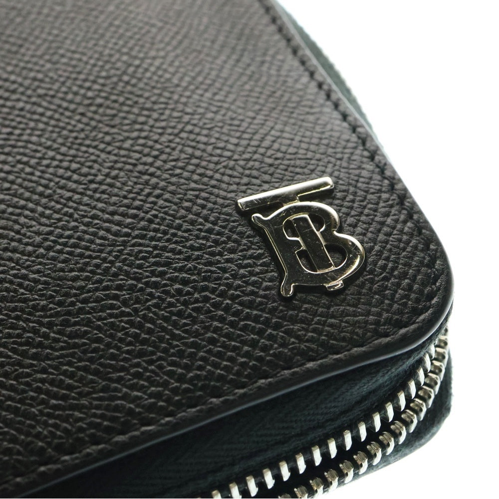 BURBERRY(バーバリー) 長財布 ロングウォレット カードケース ブラック シルバー金具 レザー