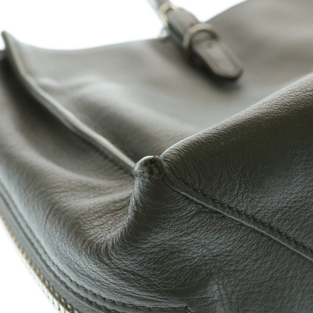 BALENCIAGA(バレンシアガ) ペーパーミニ 2WAYハンドバッグ ショルダーバッグ トートバック グレー レザー シルバー金具 370926