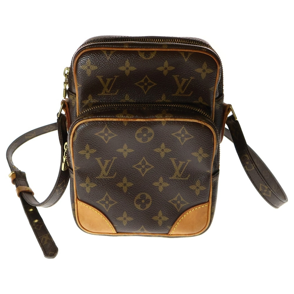 LOUIS VUITTON(ルイヴィトン) モノグラム アマゾン ショルダーバッグ ミニバッグ ブラウン ゴールド金具 レザー×PVC M45236