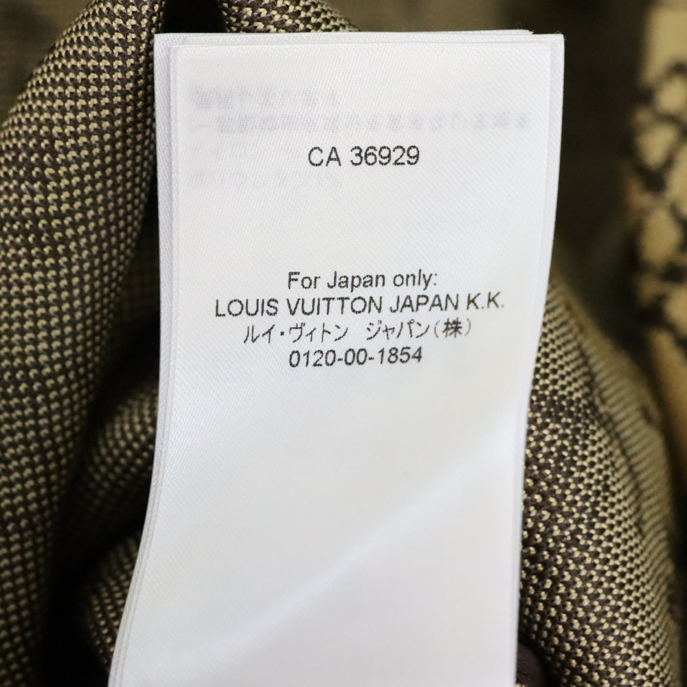 LOUIS VUITTON(ルイヴィトン) 24SS モノグラム総柄 ジャガード シースルー切り替え ノースリーブ ミディアム タイト ワンピース ドレス ブラウン レディース RW241WD DTJ FQDR33