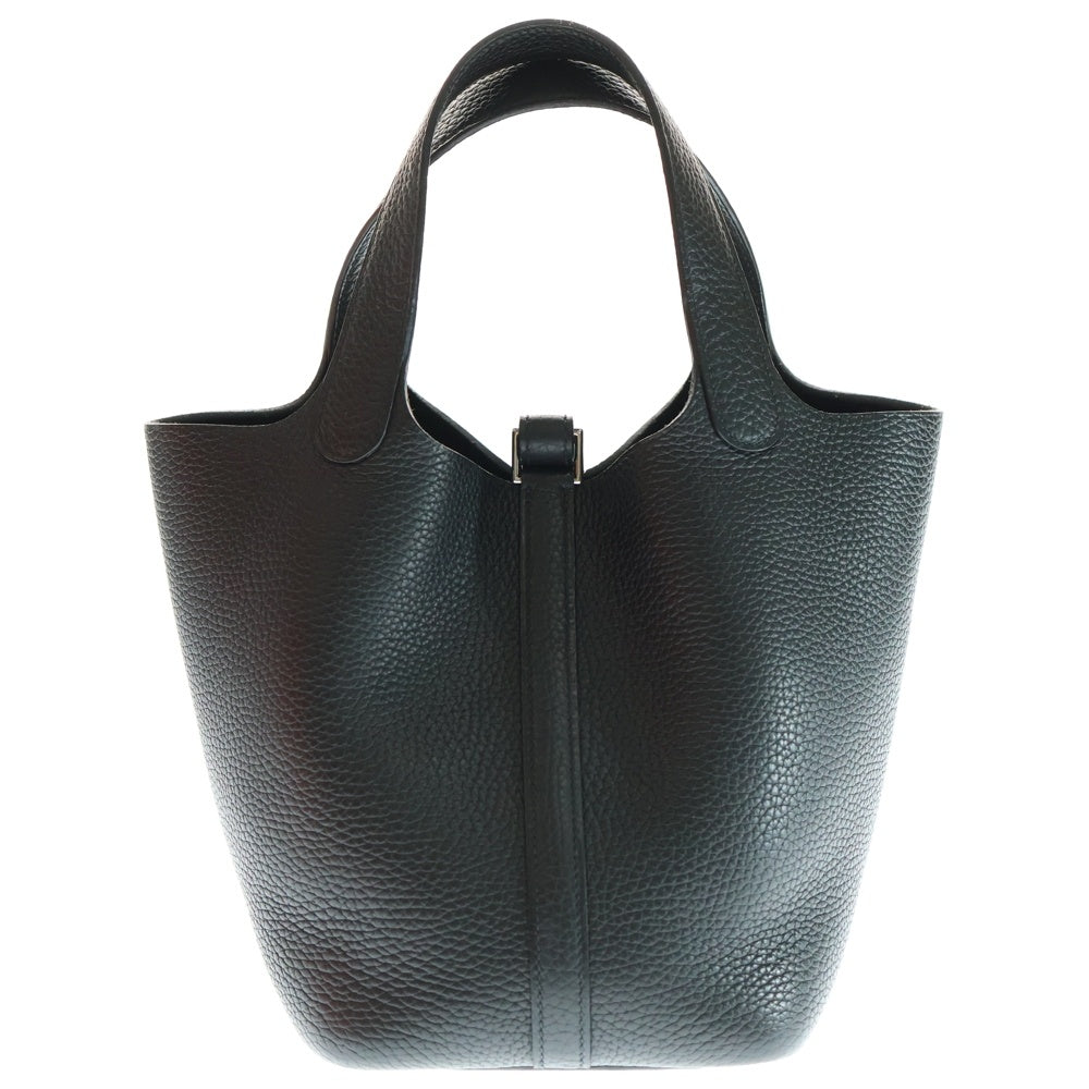 HERMES(エルメス) ピコタンロックPM トリヨンクレマンス レザーハンドバッグ シルバー金具 ブラック U刻印