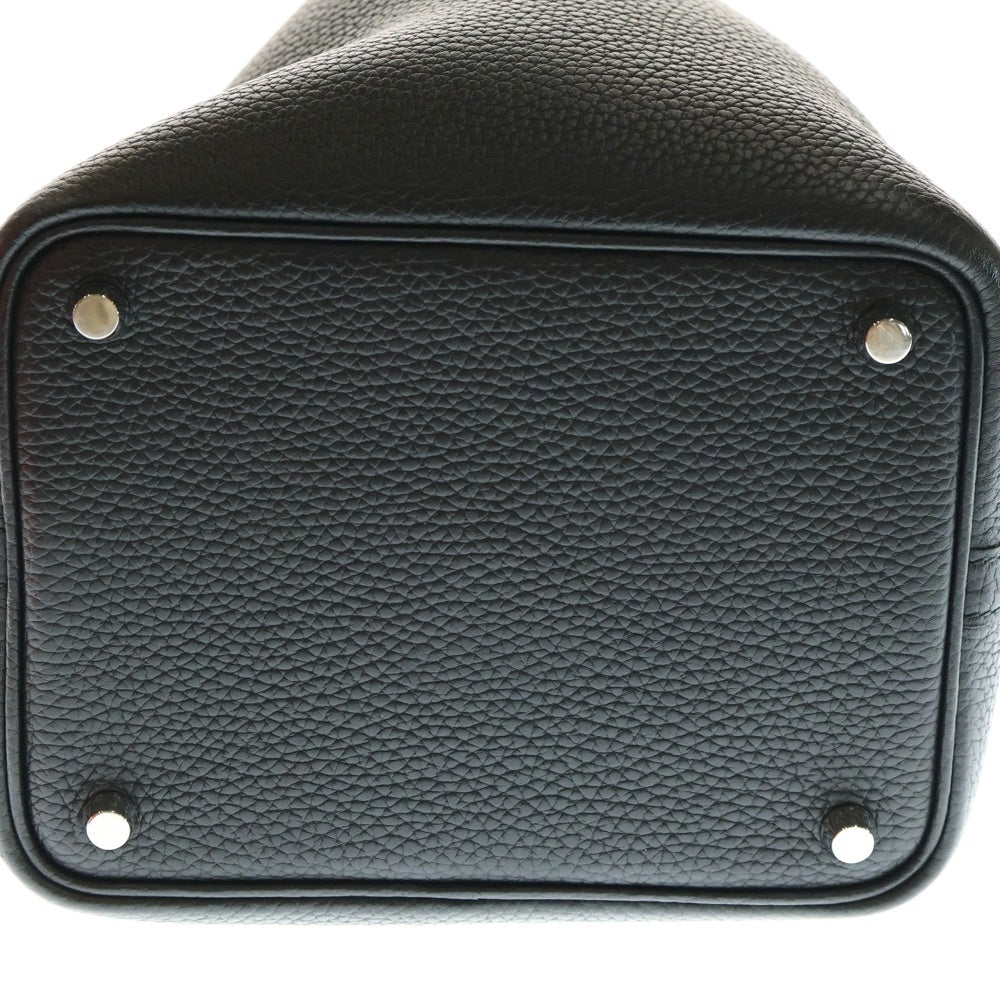 HERMES(エルメス) ピコタンロックPM トリヨンクレマンス レザーハンドバッグ シルバー金具 ブラック U刻印