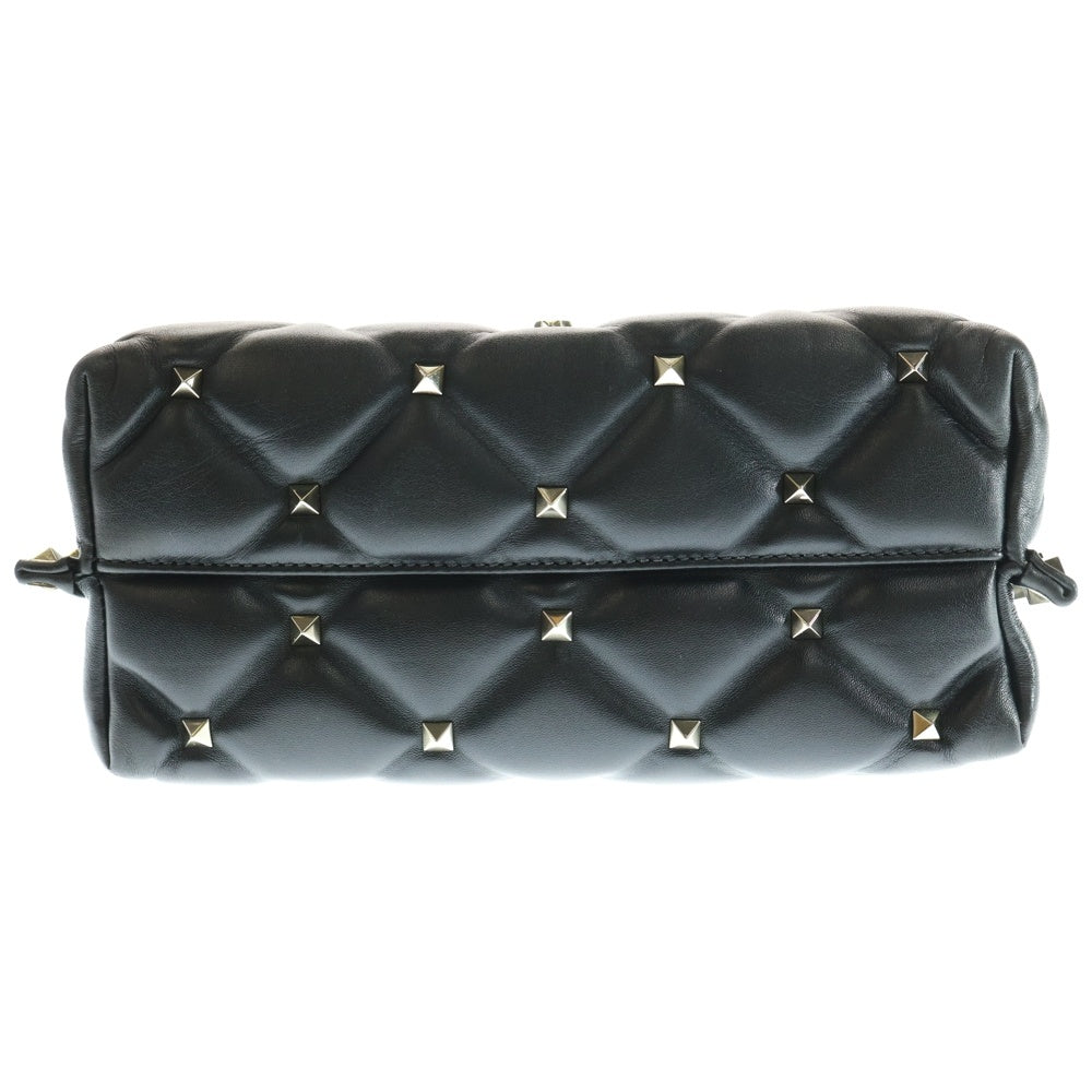 VALENTINO(ヴァレンティノ) ガラヴァーニ キャンディスタッズ 2WAYバッグ ハンドバッグ ショルダーバッグ ブラック レザー ゴールド金具