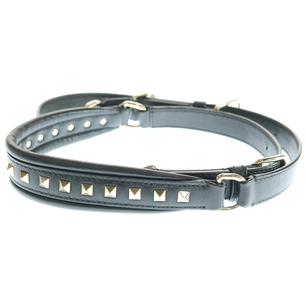 VALENTINO(ヴァレンティノ) ガラヴァーニ キャンディスタッズ 2WAYバッグ ハンドバッグ ショルダーバッグ ブラック レザー ゴールド金具