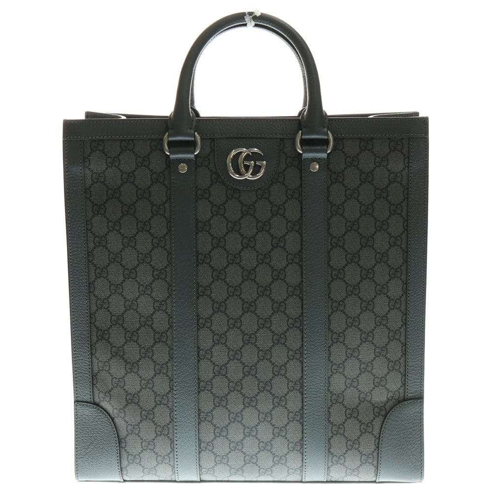 GUCCI(グッチ) GGスプリーム オフィディア 2WAY レザートートバッグ ショルダーバッグ グレー 731793