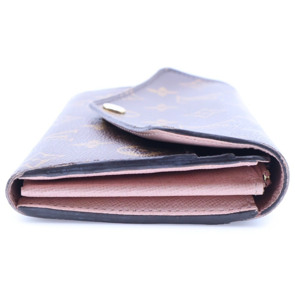 LOUIS VUITTON(ルイヴィトン) モノグラム ポルトフォイユサラ ロングウォレット 長財布 カードケース ブラウン×ピンク PVC レザー M62235