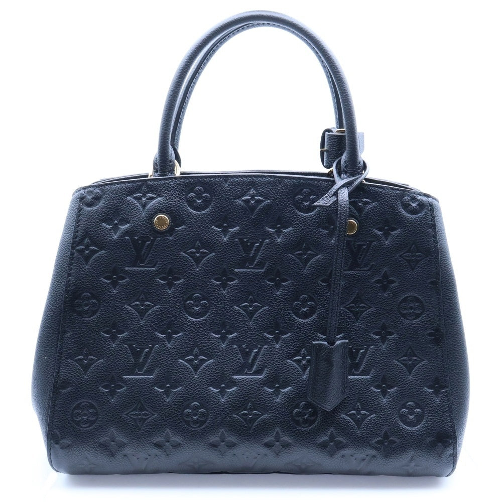 LOUIS VUITTON(ルイヴィトン) モノグラムアンプラント モンテーニュMM 2WAYバッグ ハンドバッグ ミニトートバッグ ショルダーバッグ ブラック ノワール ゴールド金具 レザーM41048