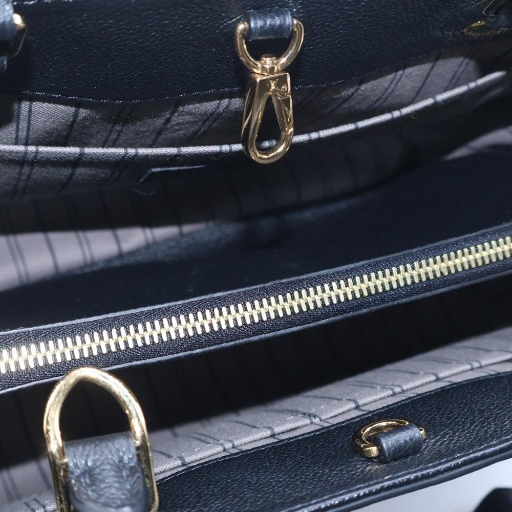 LOUIS VUITTON(ルイヴィトン) モノグラムアンプラント モンテーニュMM 2WAYバッグ ハンドバッグ ミニトートバッグ ショルダーバッグ ブラック ノワール ゴールド金具 レザーM41048