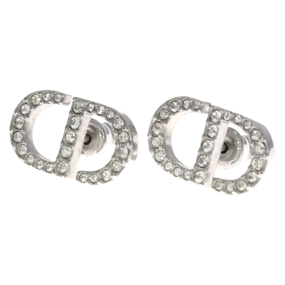 Christian Dior(クリスチャンディオール) PetitCD CDロゴ ミニスタッド ラインストーン クリスタルピアス シルバー