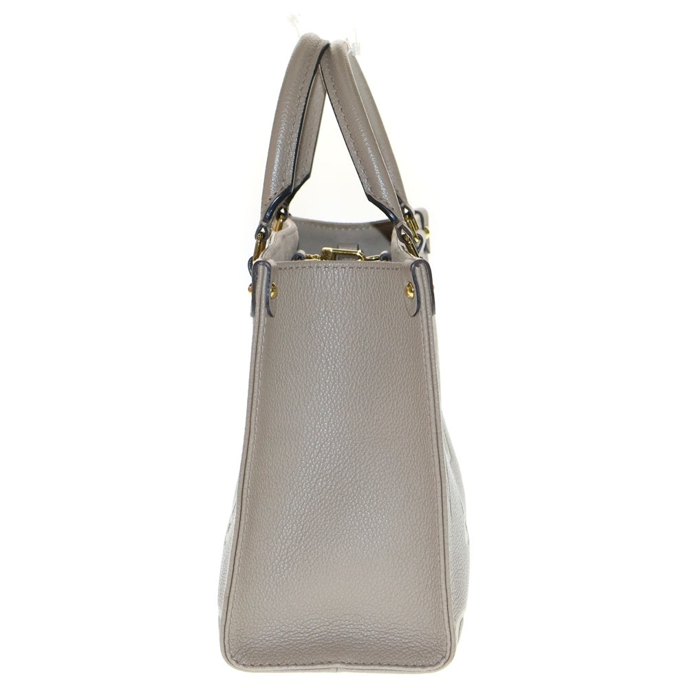 LOUIS VUITTON(ルイヴィトン) オンザゴーPM モノグラム アンプラント トゥルトレール クレーム レザー 2WAY ハンド ショルダーバッグ ゴールド金具 ベージュ M45779