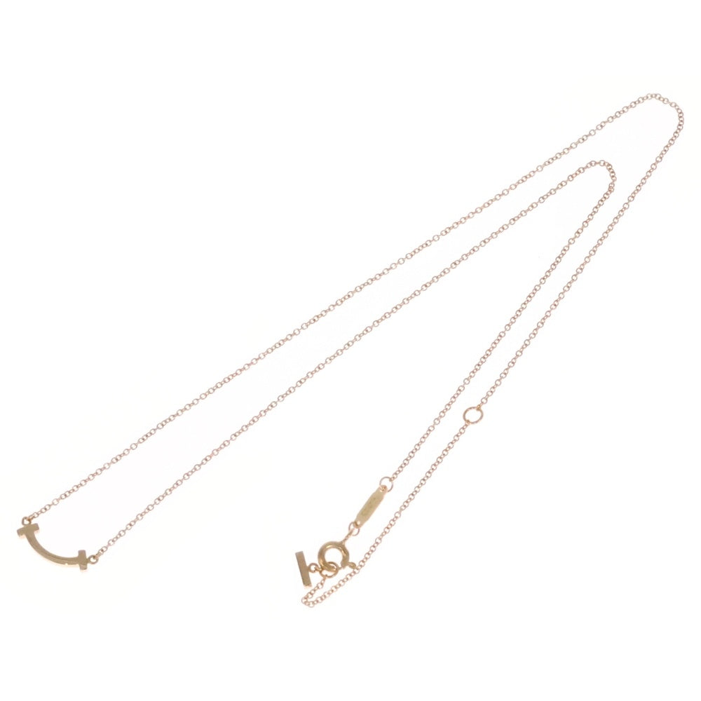 TIFFANY & Co.(ティファニー) Tスマイル ミニ ネックレス ペンダント チェーン ピンクゴールド Au750YG
