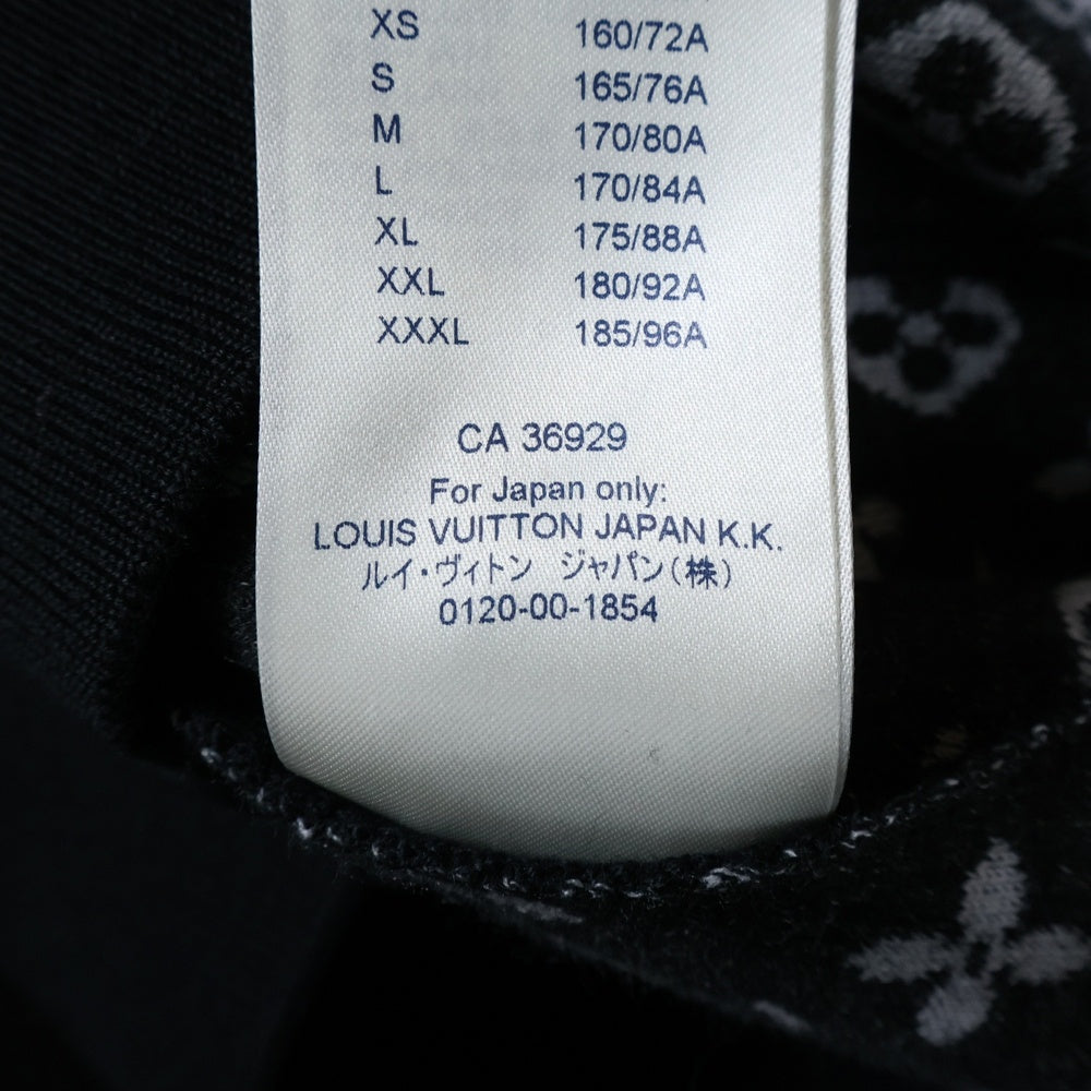 LOUIS VUITTON(ルイヴィトン) 21SS リバーシブル モノグラム トラックブルゾン ウールニット ジップアップ ボンバージャケット ブラック RM211M ZMA HKN05W