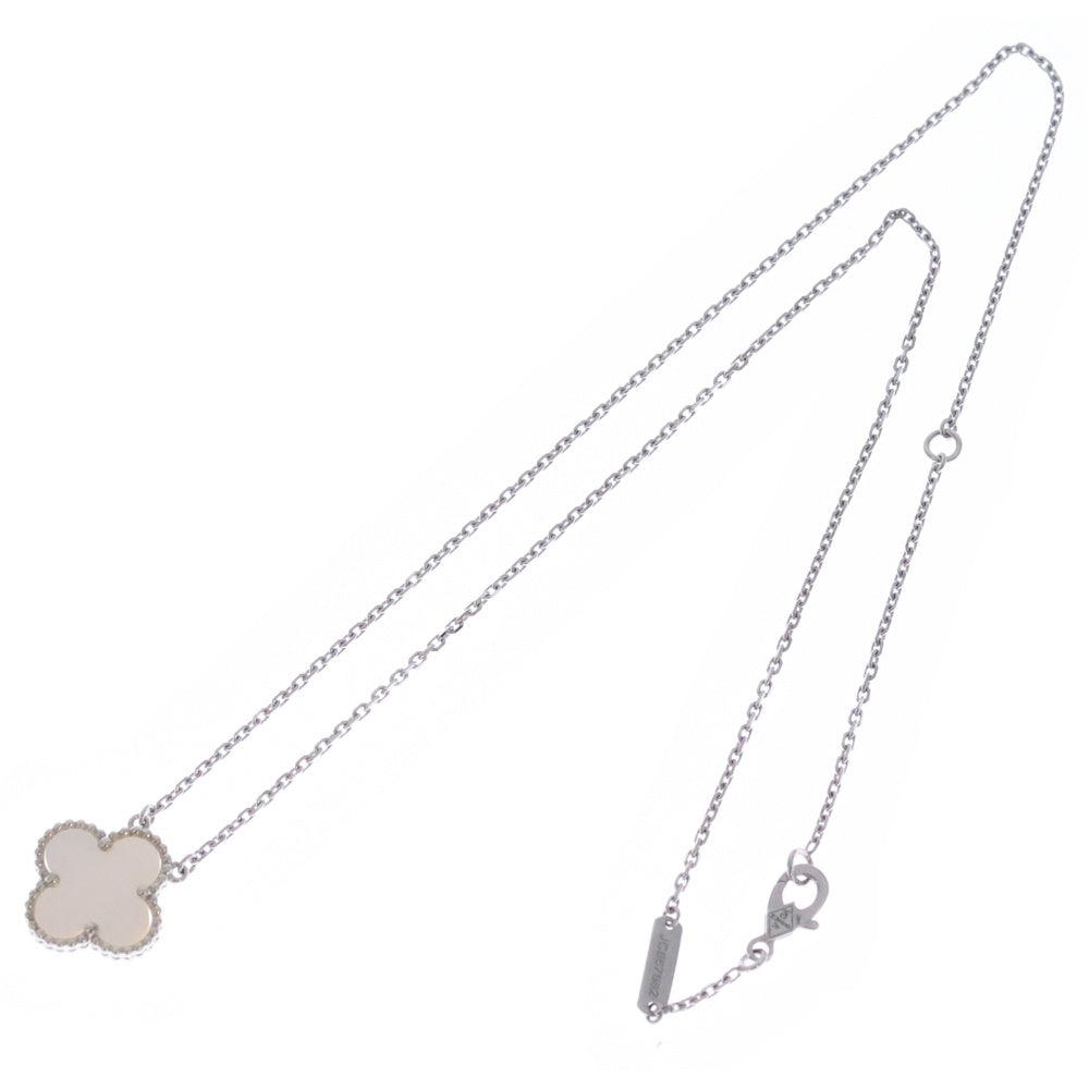 Van Cleef & Arpels(ヴァンクリーフアンドアーペル) ヴィンテージアルハンブラ マザーオブパール ネックレス ホワイトゴールド 750WG ジュエリー